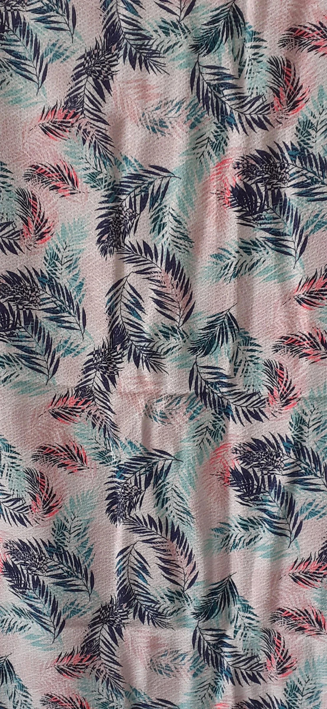 Stof - Viscose met veelkleurige palmboompatronen – photo 3